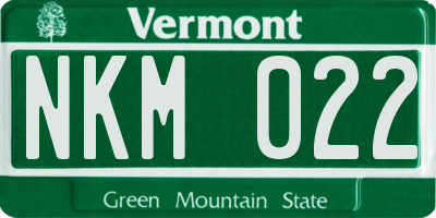 VT license plate NKM022
