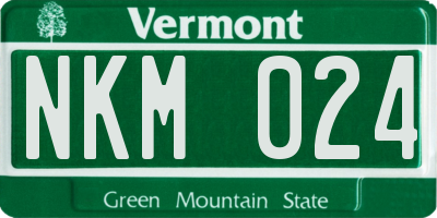VT license plate NKM024
