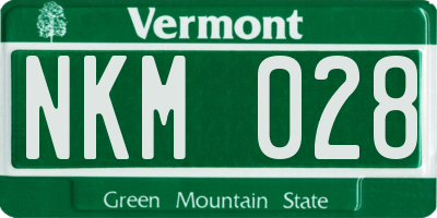 VT license plate NKM028