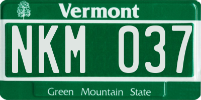 VT license plate NKM037