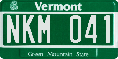 VT license plate NKM041