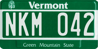 VT license plate NKM042