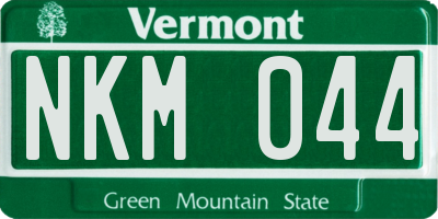 VT license plate NKM044