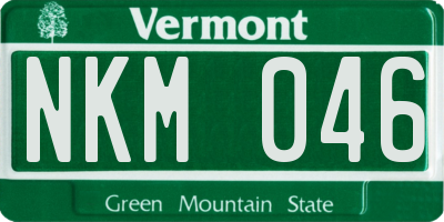 VT license plate NKM046