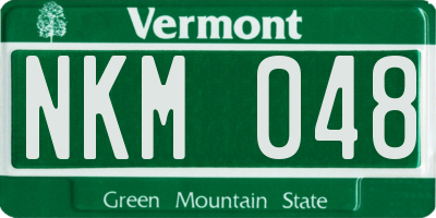 VT license plate NKM048