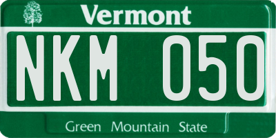 VT license plate NKM050