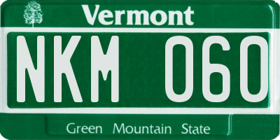 VT license plate NKM060