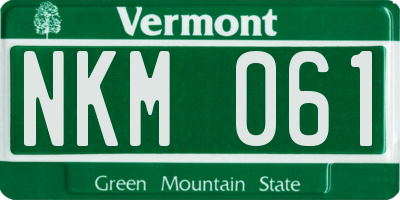VT license plate NKM061