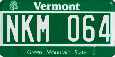 VT license plate NKM064