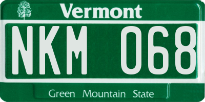 VT license plate NKM068