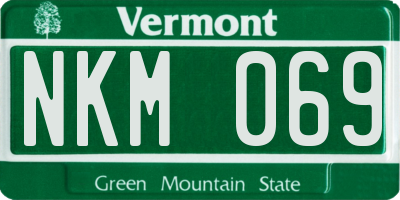 VT license plate NKM069