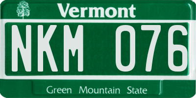 VT license plate NKM076
