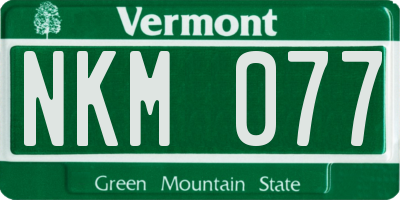 VT license plate NKM077