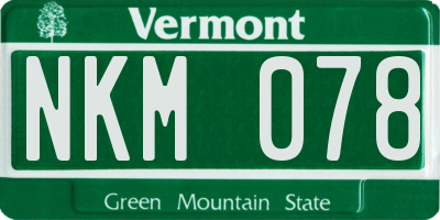 VT license plate NKM078