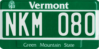 VT license plate NKM080