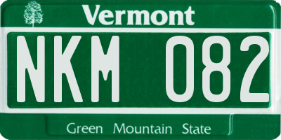 VT license plate NKM082