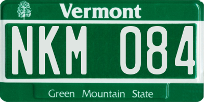 VT license plate NKM084