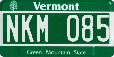 VT license plate NKM085