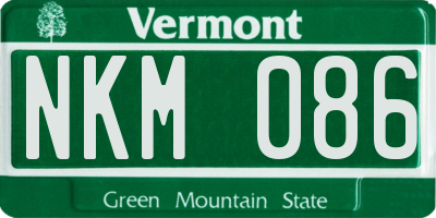 VT license plate NKM086