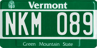 VT license plate NKM089
