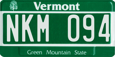 VT license plate NKM094