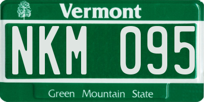 VT license plate NKM095
