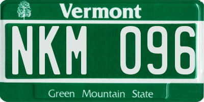 VT license plate NKM096