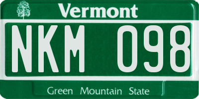 VT license plate NKM098