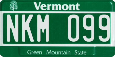 VT license plate NKM099