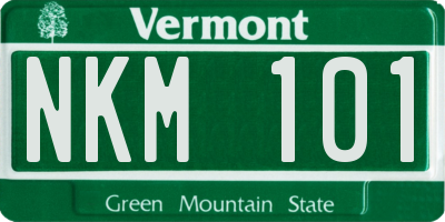 VT license plate NKM101