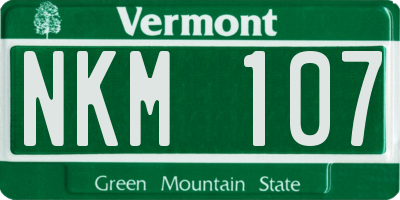 VT license plate NKM107