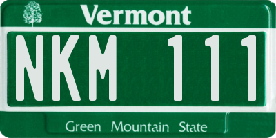 VT license plate NKM111