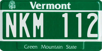 VT license plate NKM112