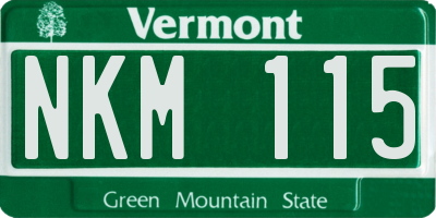 VT license plate NKM115