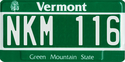 VT license plate NKM116