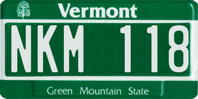 VT license plate NKM118