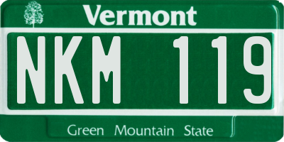VT license plate NKM119