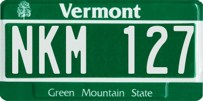 VT license plate NKM127