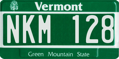 VT license plate NKM128