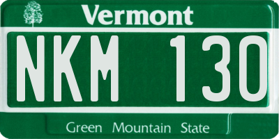 VT license plate NKM130