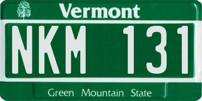 VT license plate NKM131