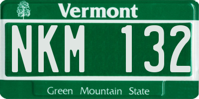 VT license plate NKM132