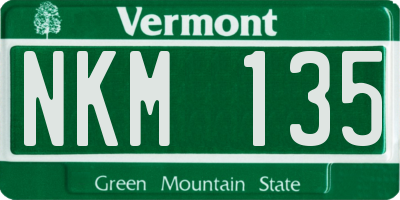 VT license plate NKM135