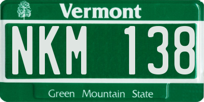VT license plate NKM138