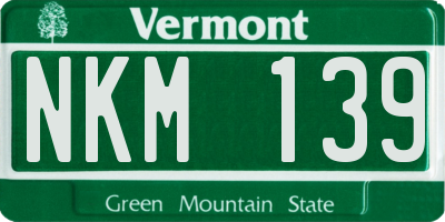 VT license plate NKM139