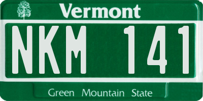 VT license plate NKM141