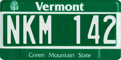 VT license plate NKM142