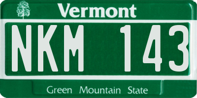 VT license plate NKM143