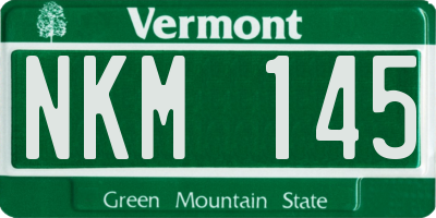VT license plate NKM145