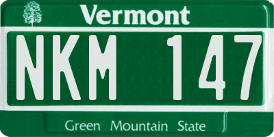 VT license plate NKM147